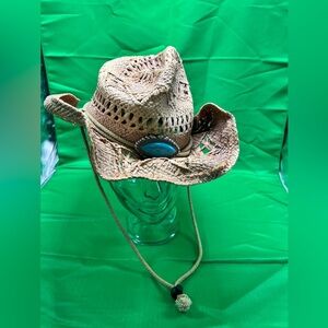 Peter Grimm Tan Straw Cowboy Hat